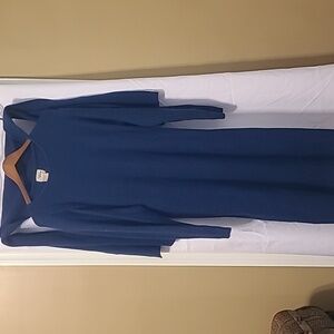 Ambria Lambswool sweater dress with attached scarf